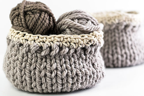 knitting yarn basket